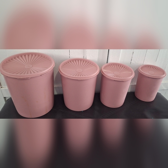 Tupperware Containers - Nesting set of 4 w/lids Dusty Rose Mauve